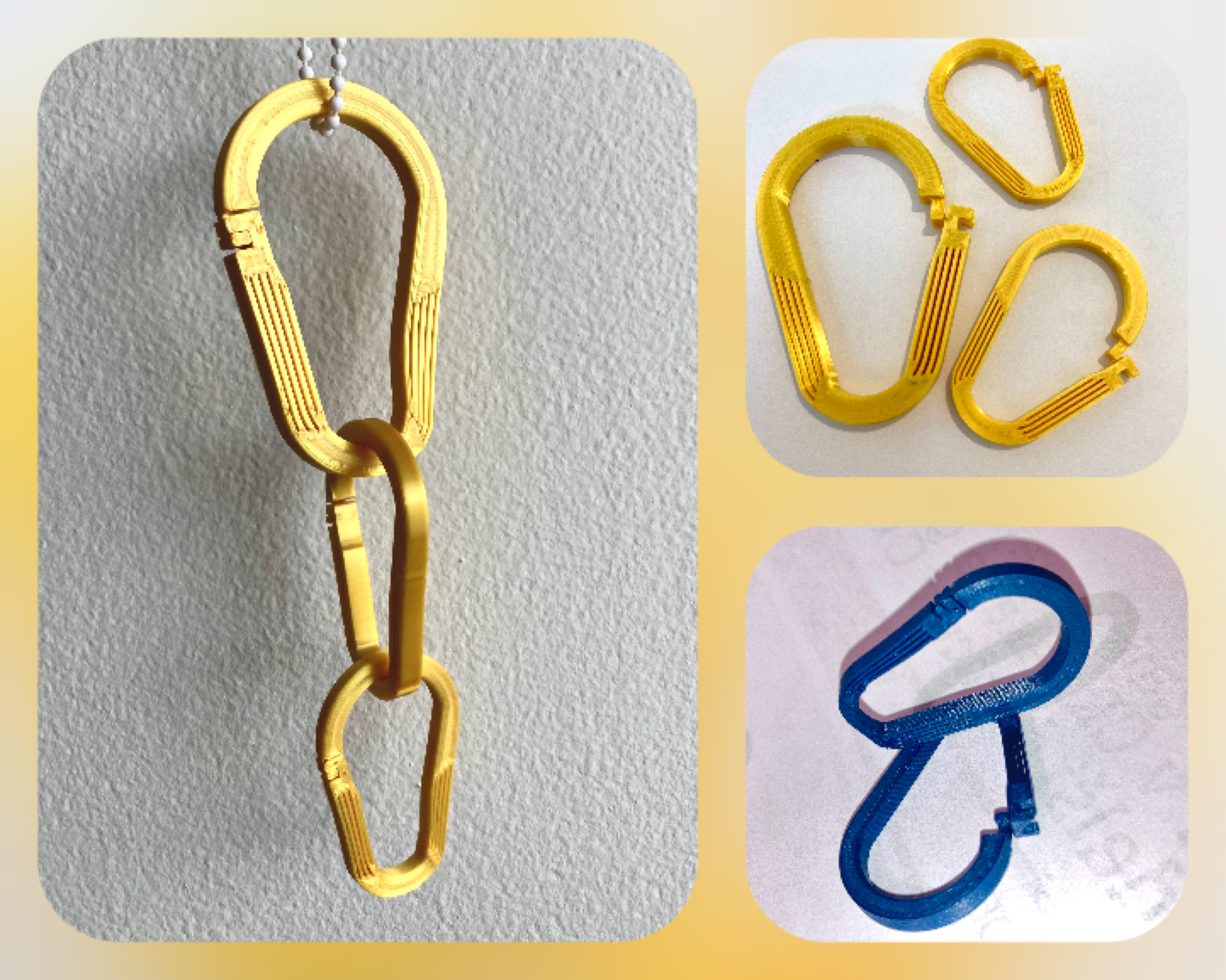 Karabina / Carabiner - print in place - různé velikosti