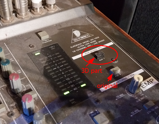 Behringer Button for sound mixer