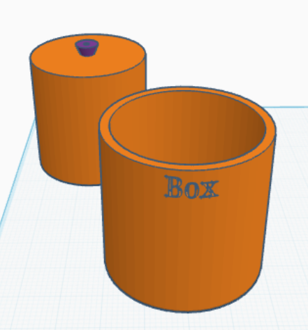 Box with lid made with Tinkercad