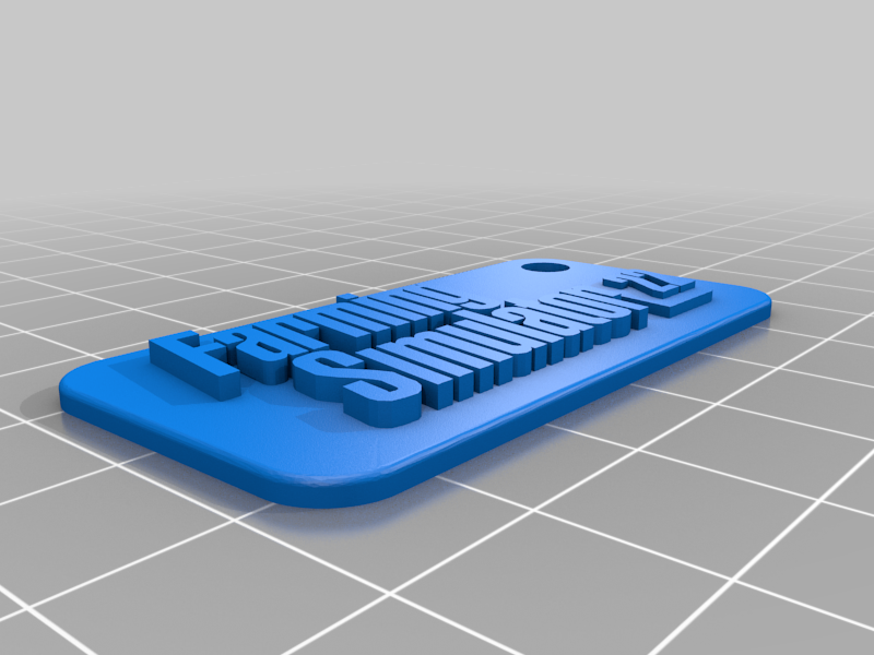Farming Simulator 22 Keychain with hole