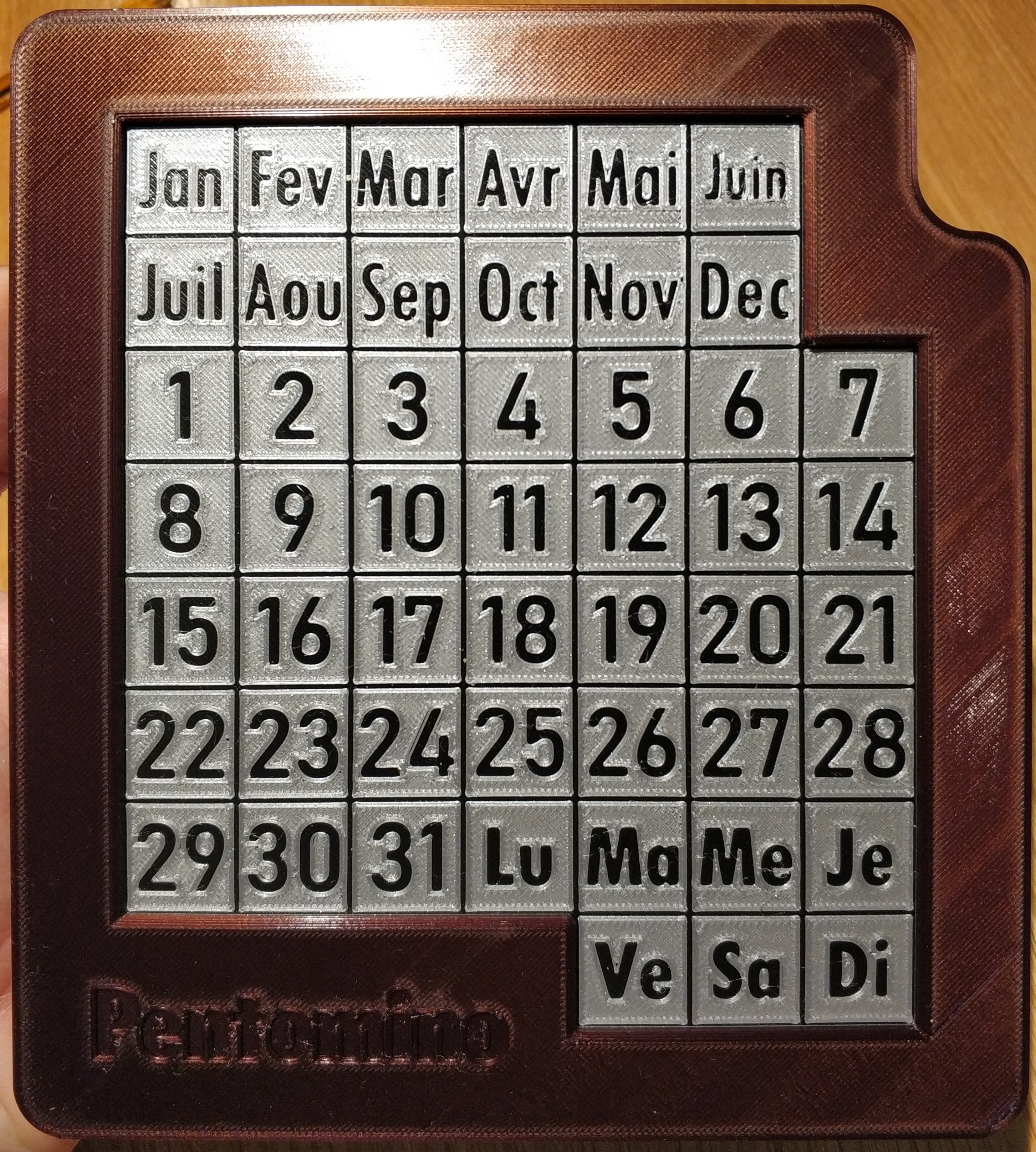 Calendrier Pentomino FR