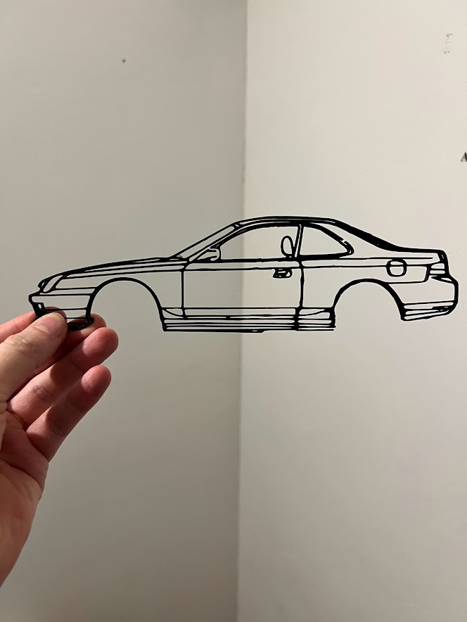 Honda Prelude 5G generation silueta/ silhouette