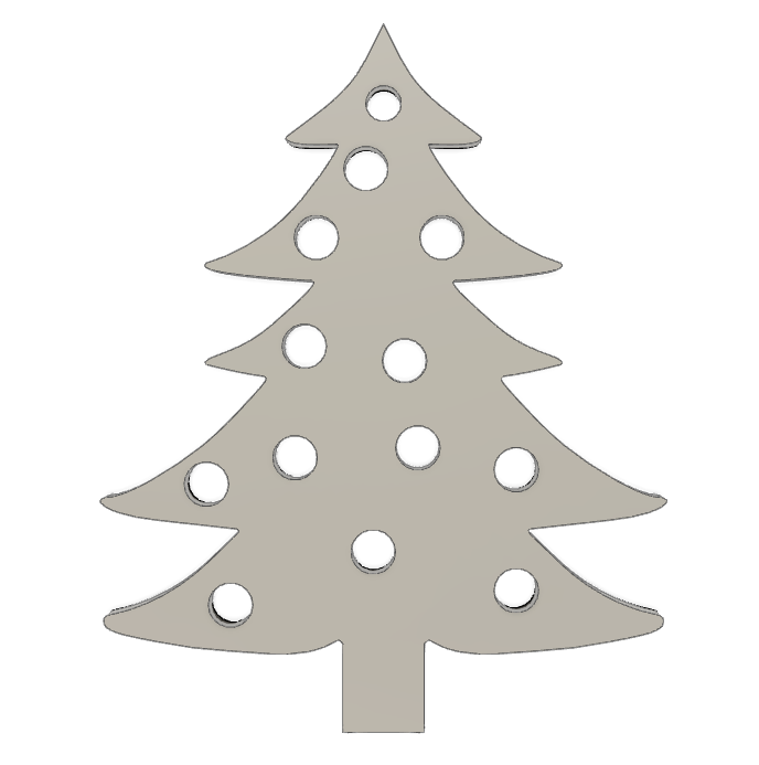 Christmas tree ornament w/ holes as ornaments