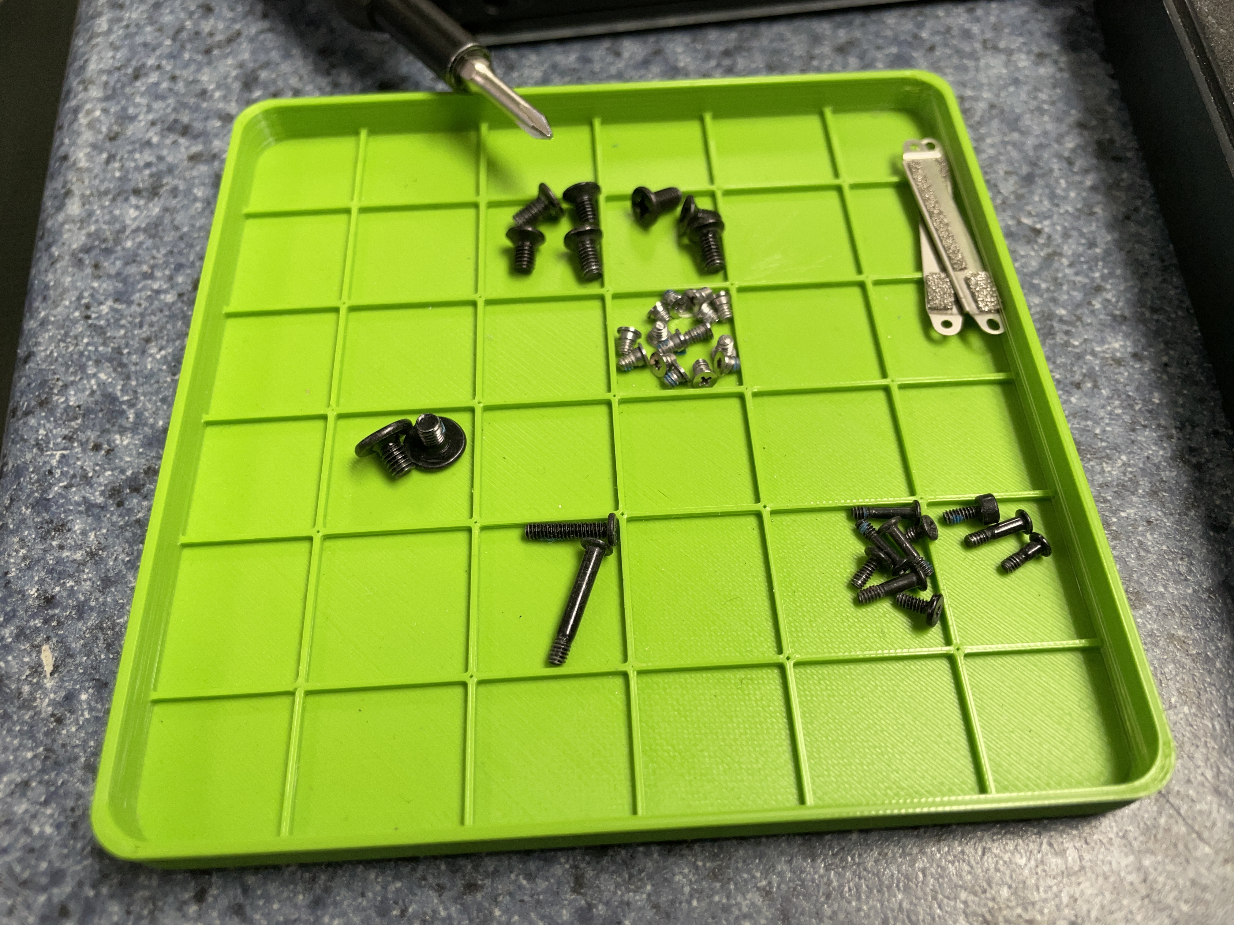 Small Stackable Screw Tray (For Disassembly of Laptops, Consoles, Phones, etc)