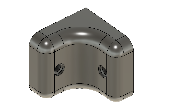 Equerre d'angle solide