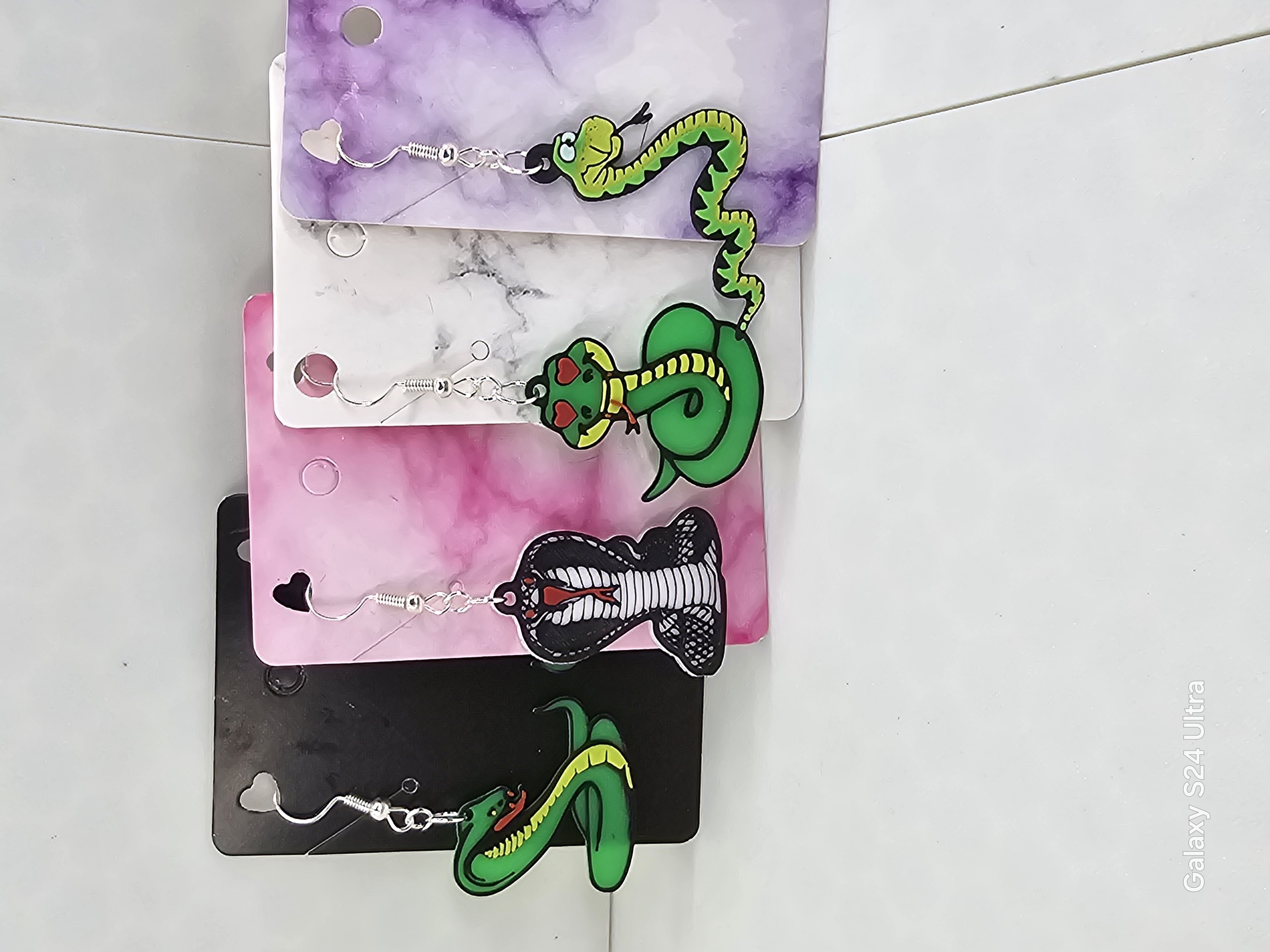 Snake Earrings Layered