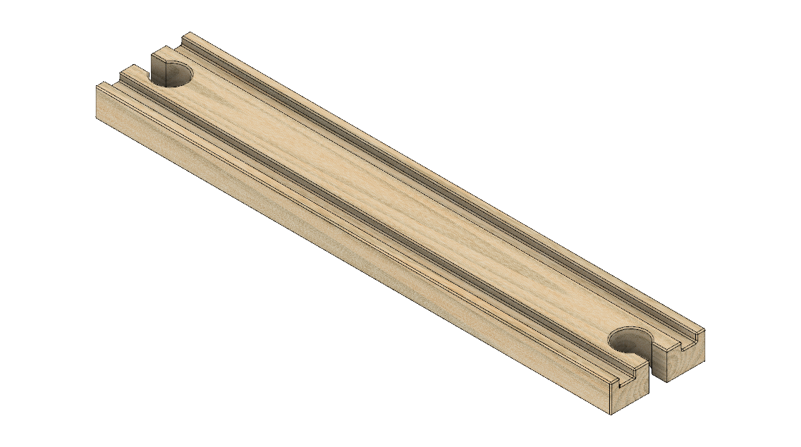 Brio Compatible Standard "D" Straight Track with "C" Connectors
