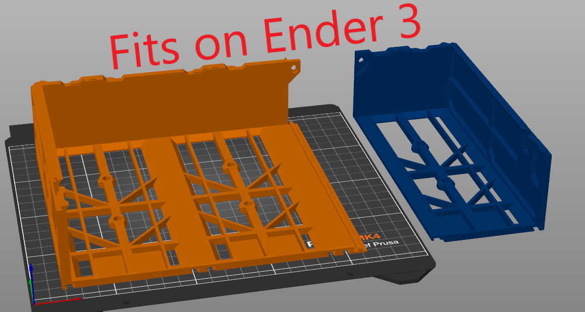 Gen2 Modular Lack Triple Drawer (For Smaller printers) 3D model thumbnail