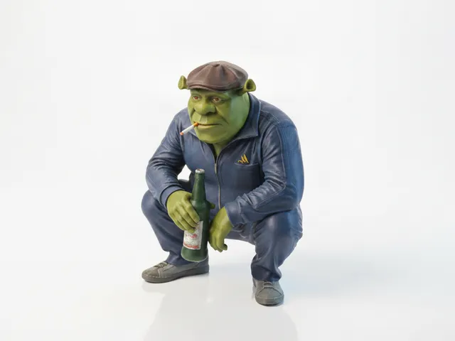 Smoker Shrek Figurine Cartoon Character 3D Printable