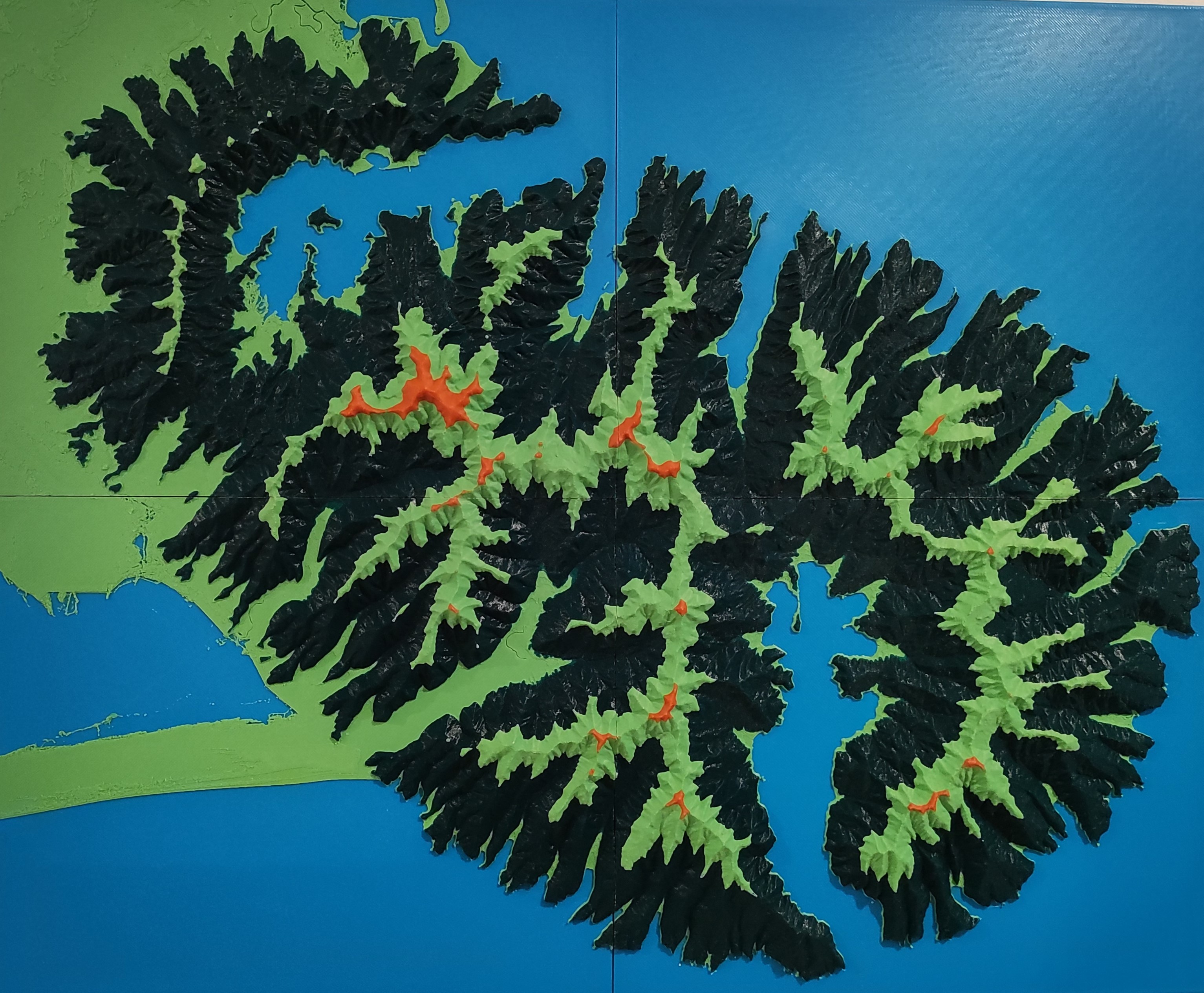 Banks Peninsula - New Zealand Topograhical Relief Map