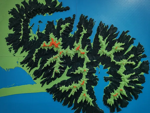 Banks Peninsula - New Zealand Topograhical Relief Map