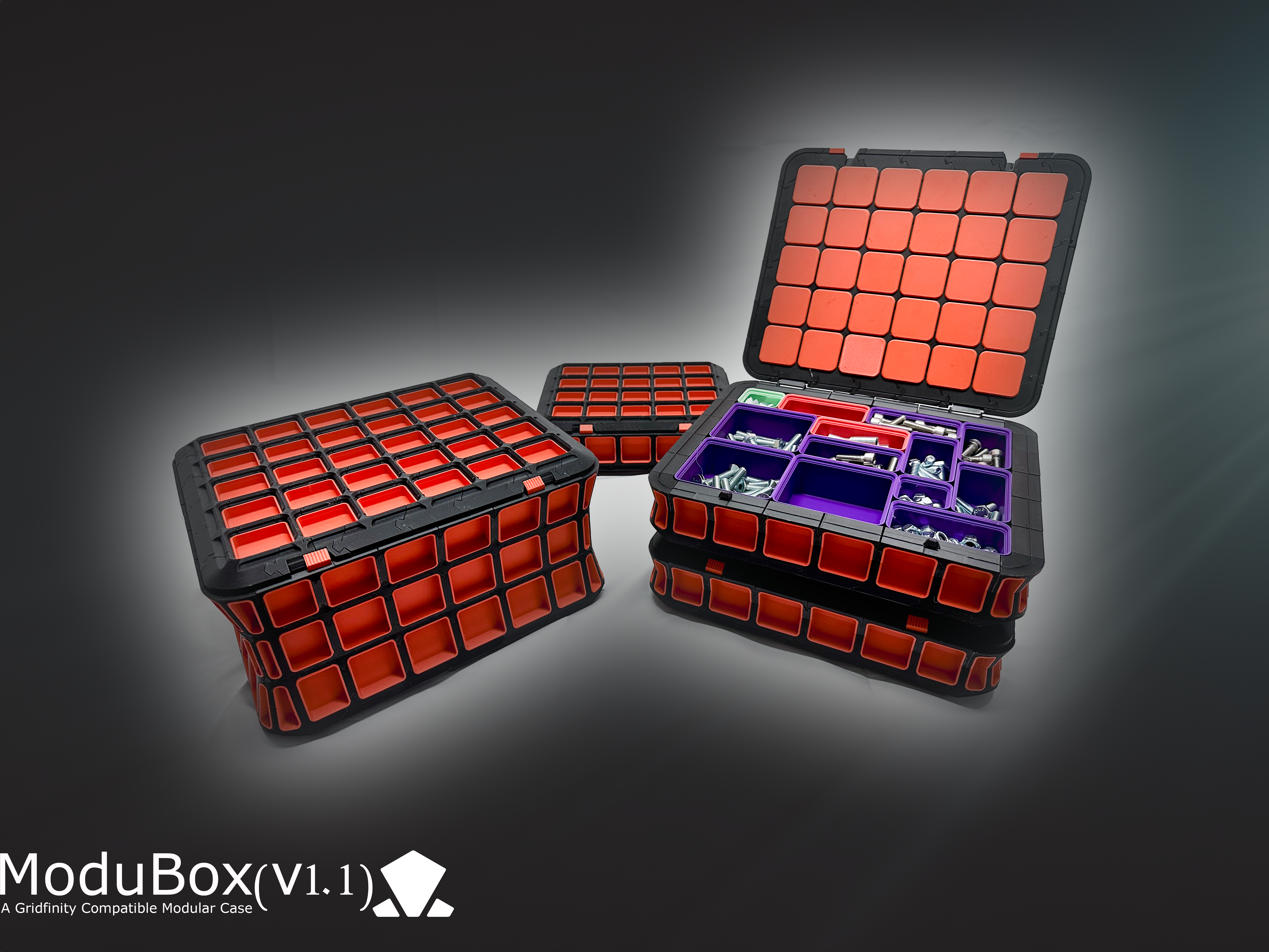 Miniatura 2 do modelo 3D ModuBox - Gridfinity compatible, configurable, box