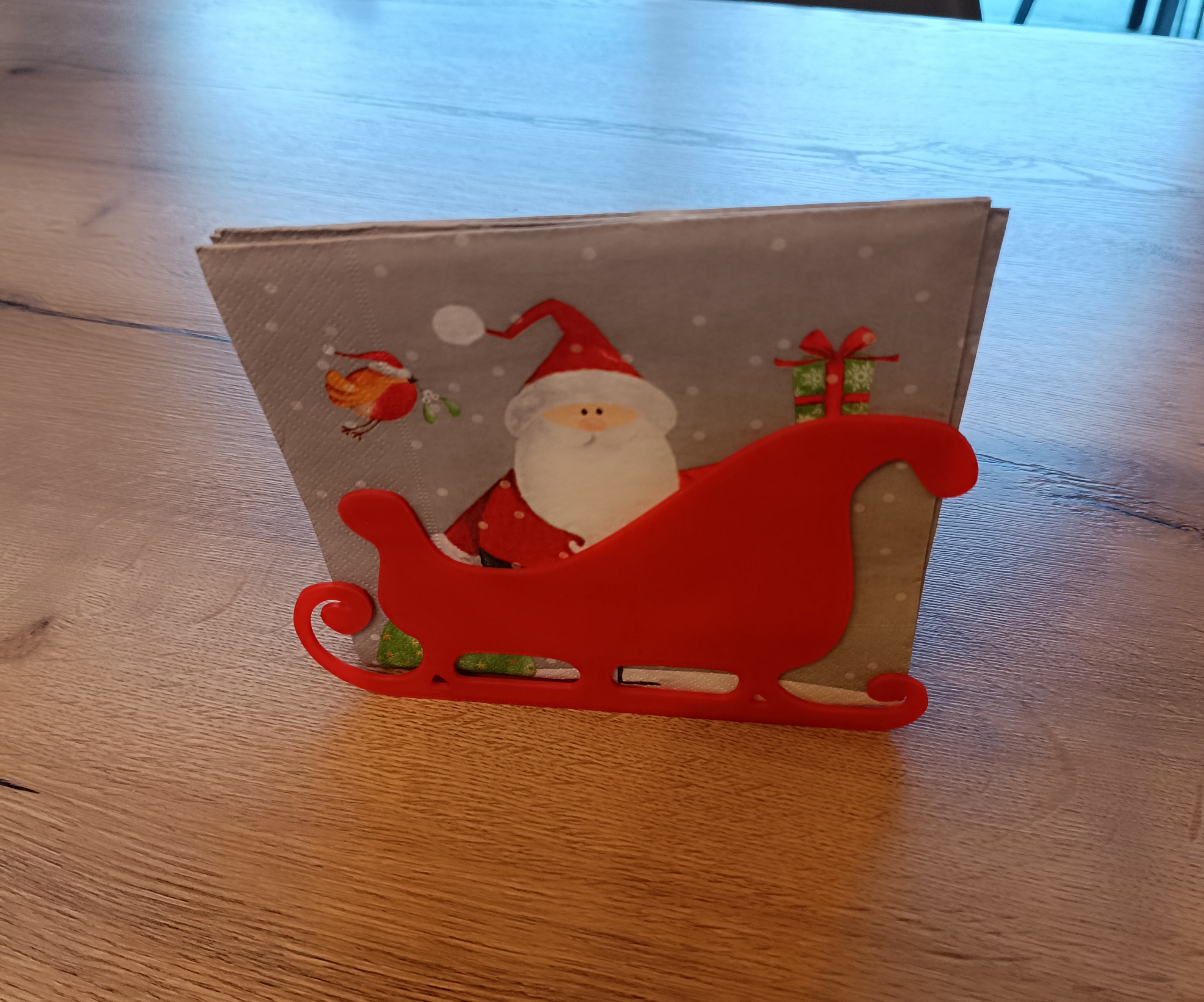 Porte serviette traineau du père noël