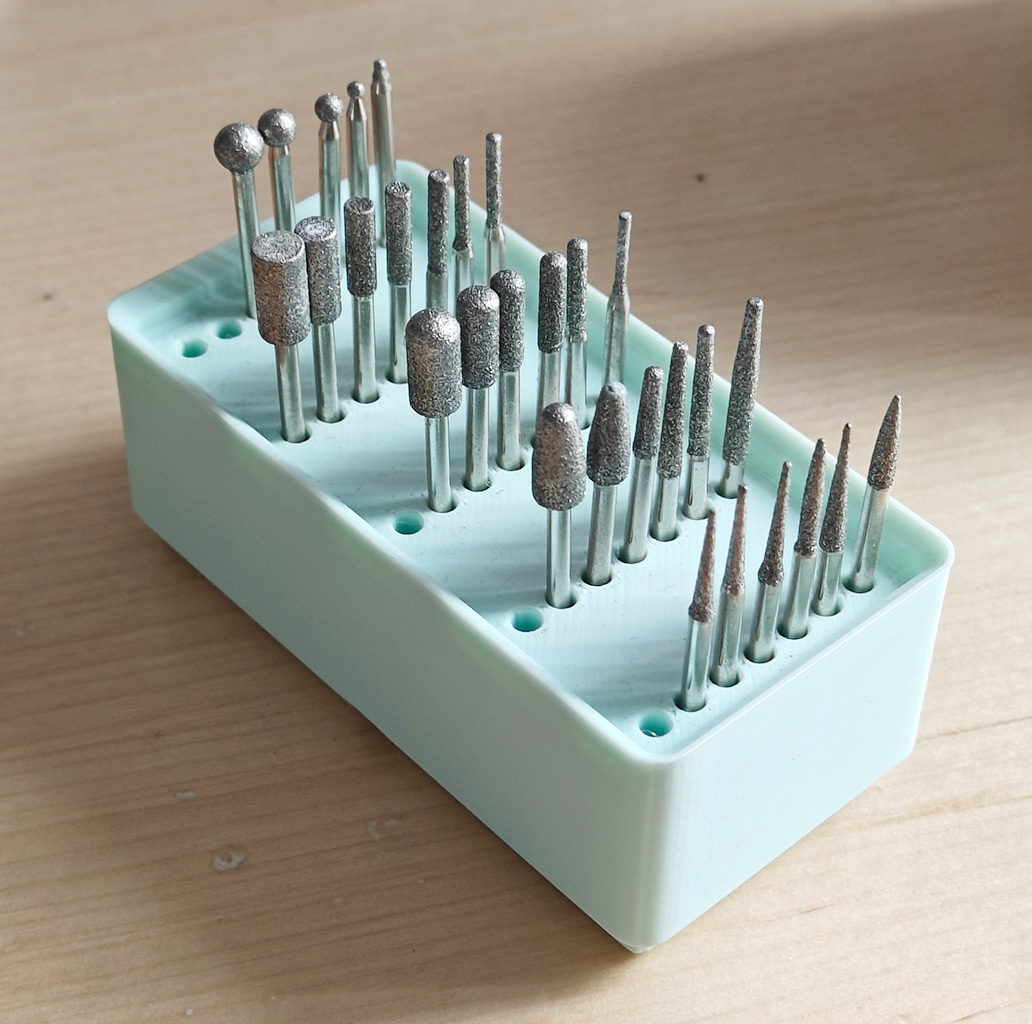 Gridfinity 2x1 bit holder (Dremel/Artima)