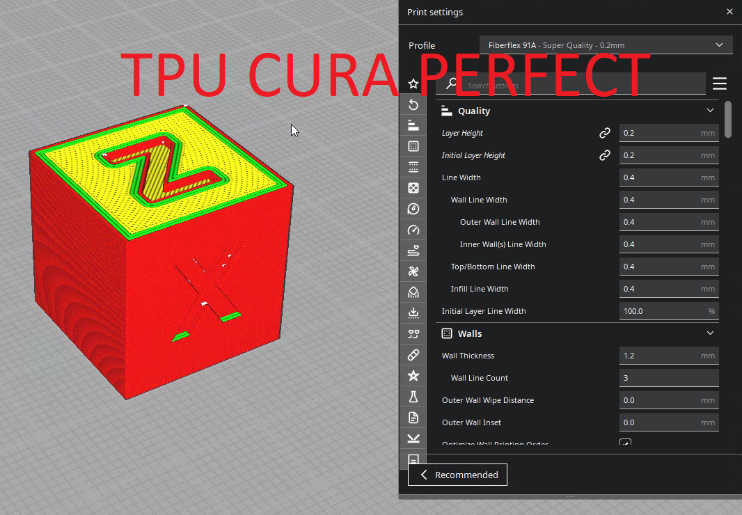 Cura CR10 Smart Pro TPU perfect settings