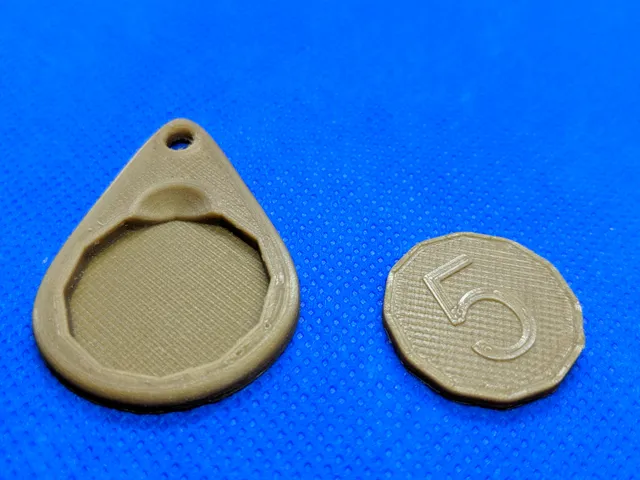 5 Shekel coin with key-chain for supermarket trolley (Israel)