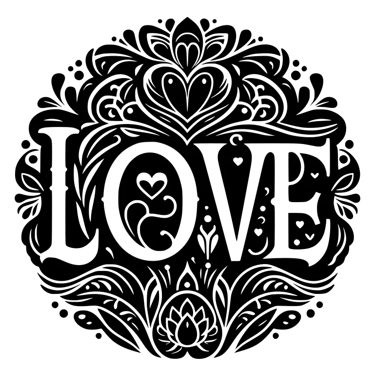 Inscription: LOVE by Nina Máčová | Download free STL model | Printables.com