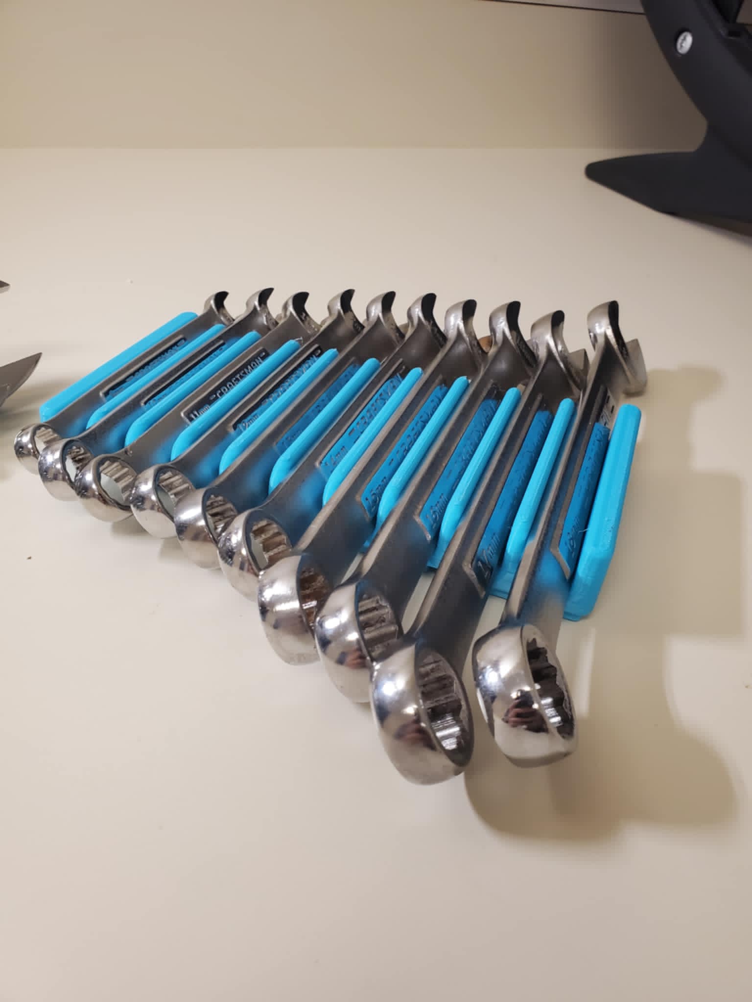 Gridfinity 10 Piece Wrench Sorter REMIXED 3D model thumbnail