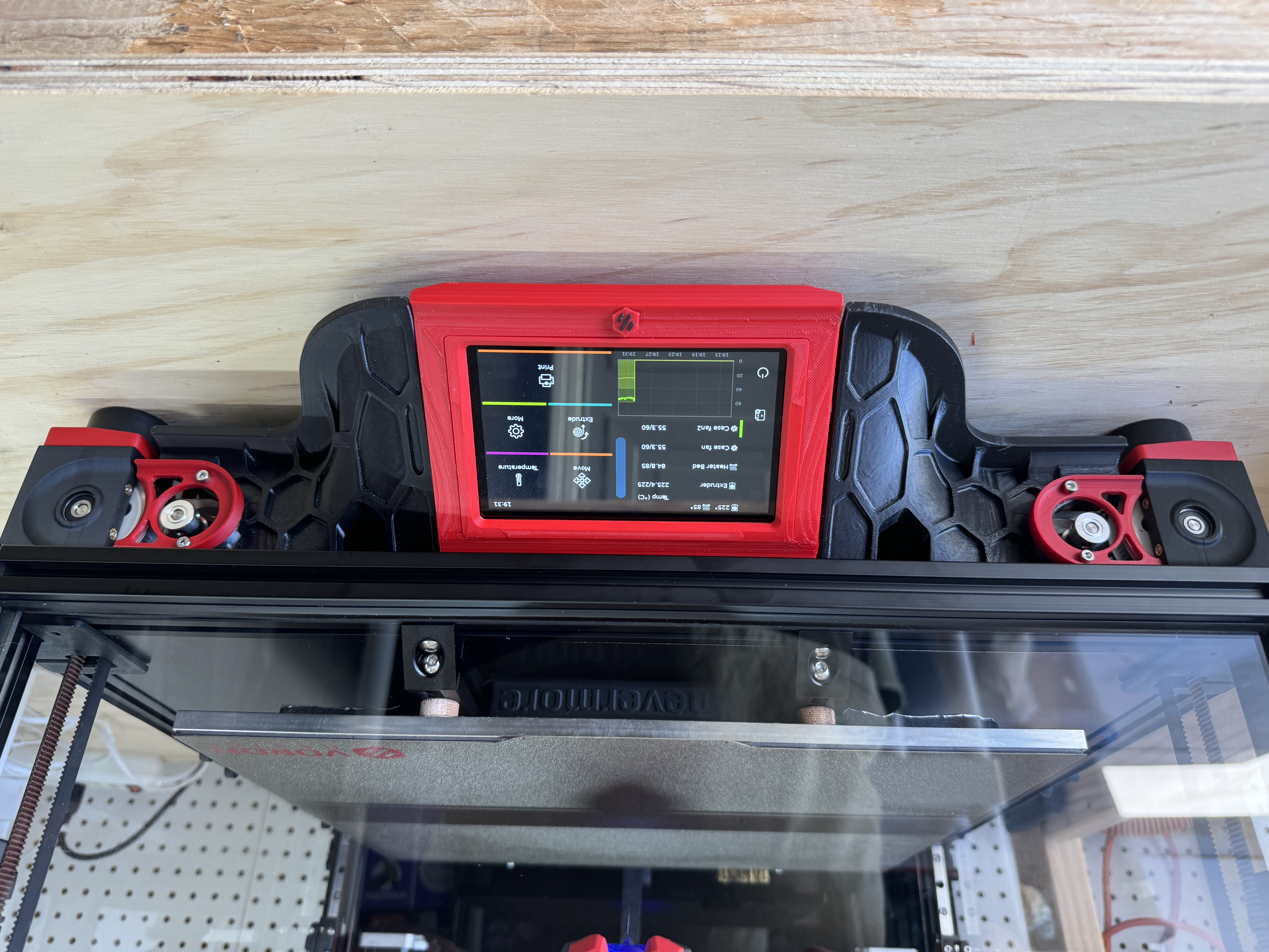 BTT HDMI5 Screen Mount For Voron 2.4 extended for Clicky Clack Fridge door!