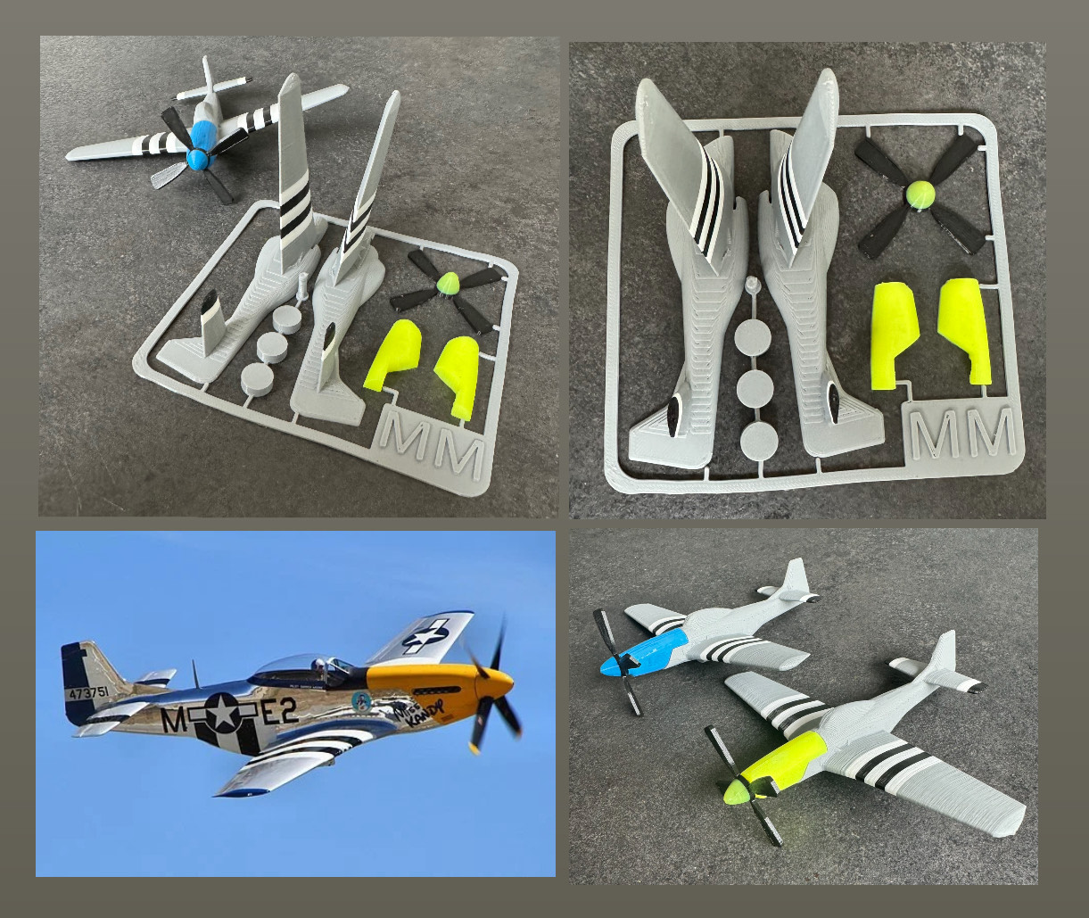 P-51 Mustang kit card