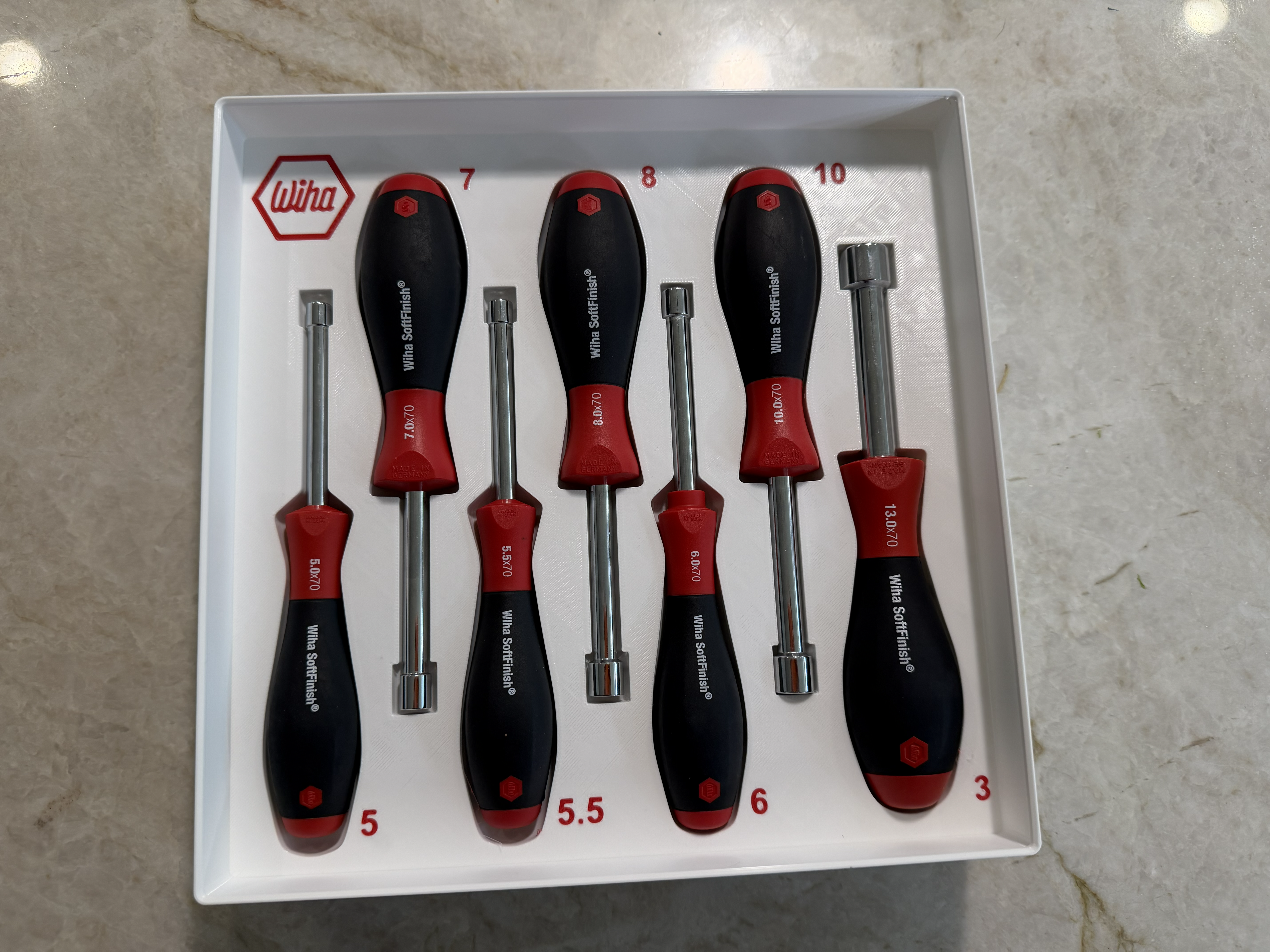 Wiha 34194 7 Piece SoftFinish Nut Driver Set - Metric