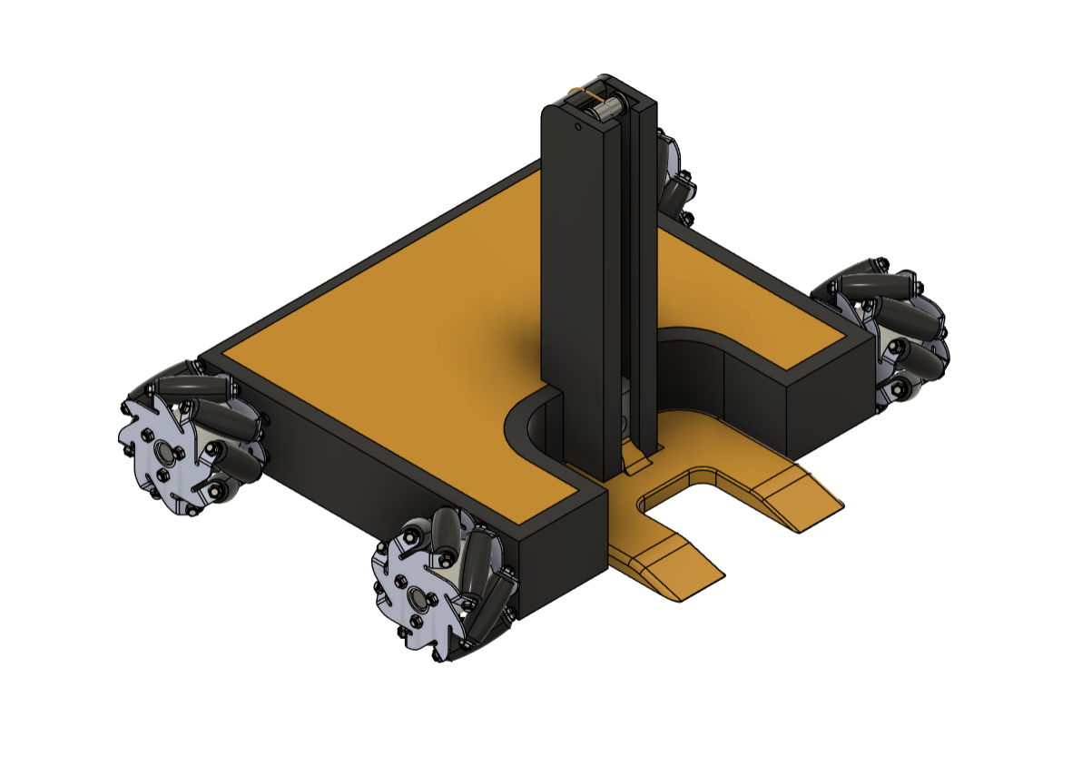 3D printable Mecanum Forklift (With Sensor Mounts) by Dimensional_Whi