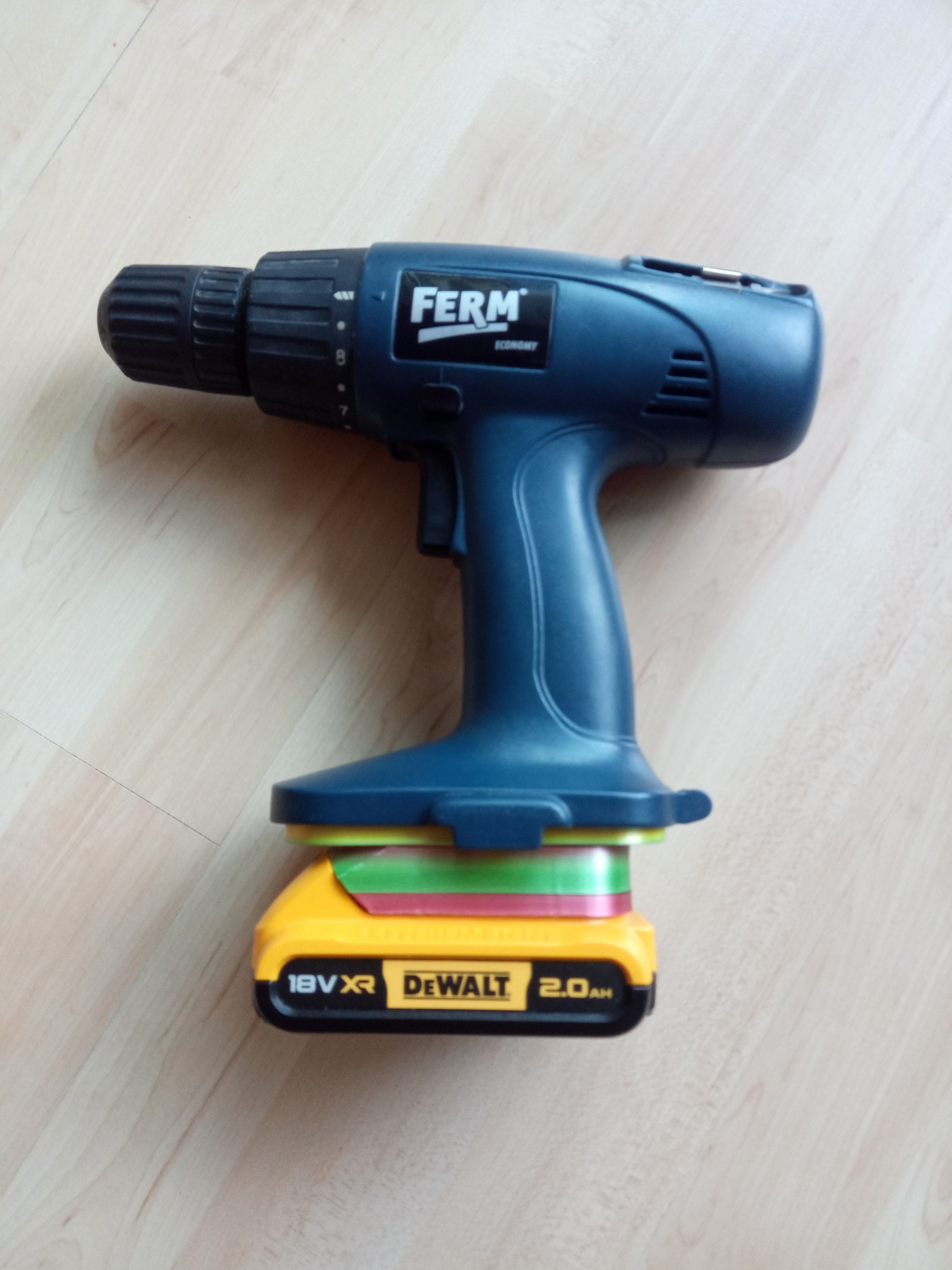 Ferm Cordless Drill DeWalt battery adapter