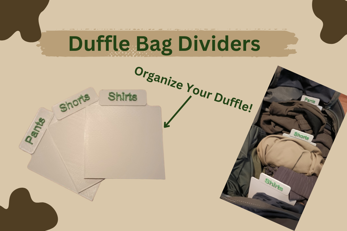 Camping Duffel Bag Dividers