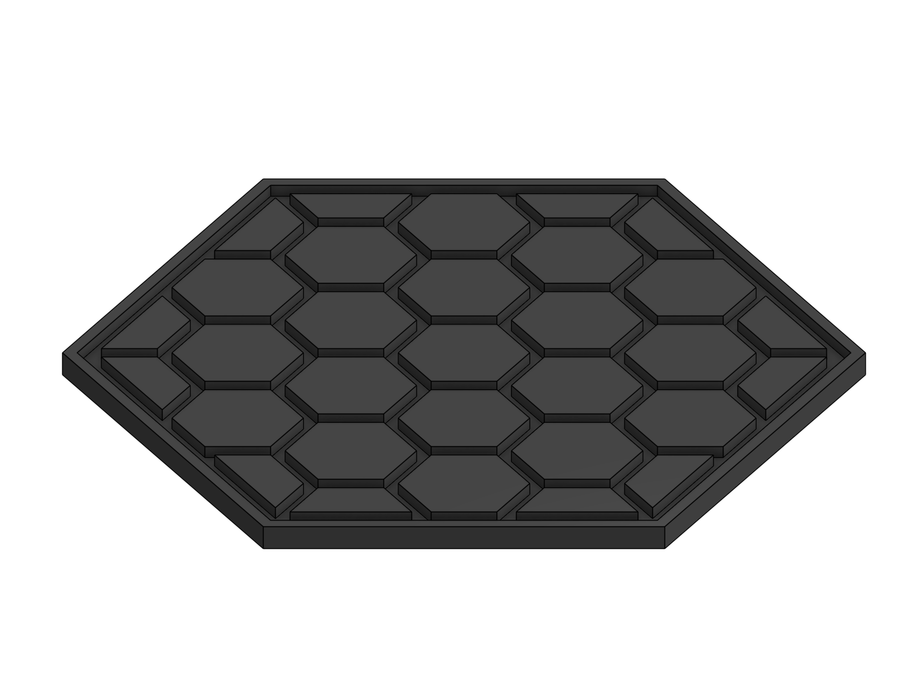 Miniatura 3 do modelo 3D Coaster with Modern Hexagonal Design