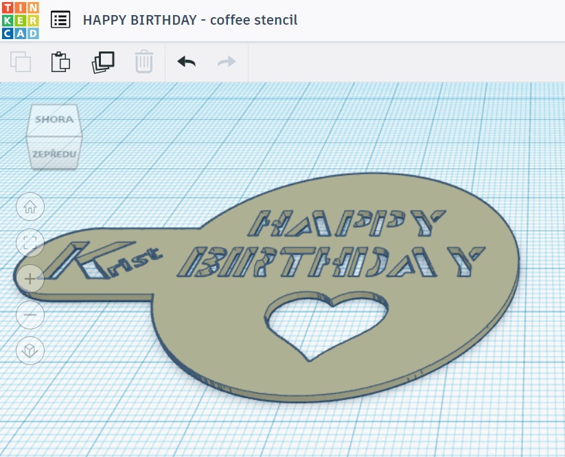 HAPPY BIRTHDAY coffee stencil by Mgr. Pavel Krist Download free STL