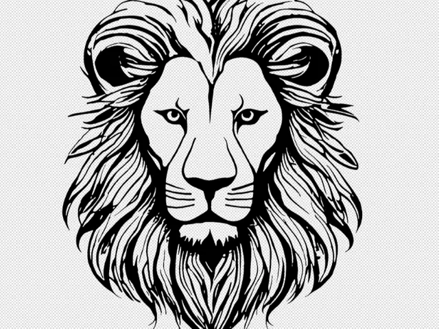 Lion head decoration 2d