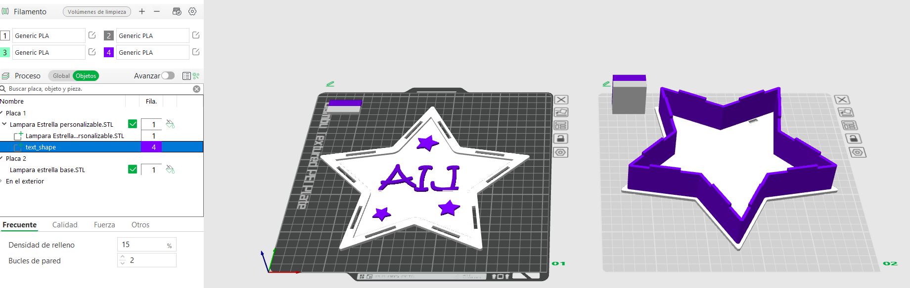 Miniatura 5 do modelo 3D Customizable star lamp