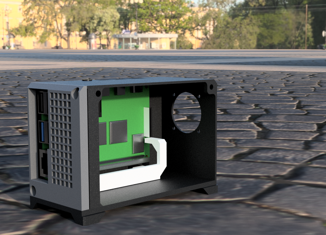 Raspberry Pi 4 Model B PC Case (with Fan mount)