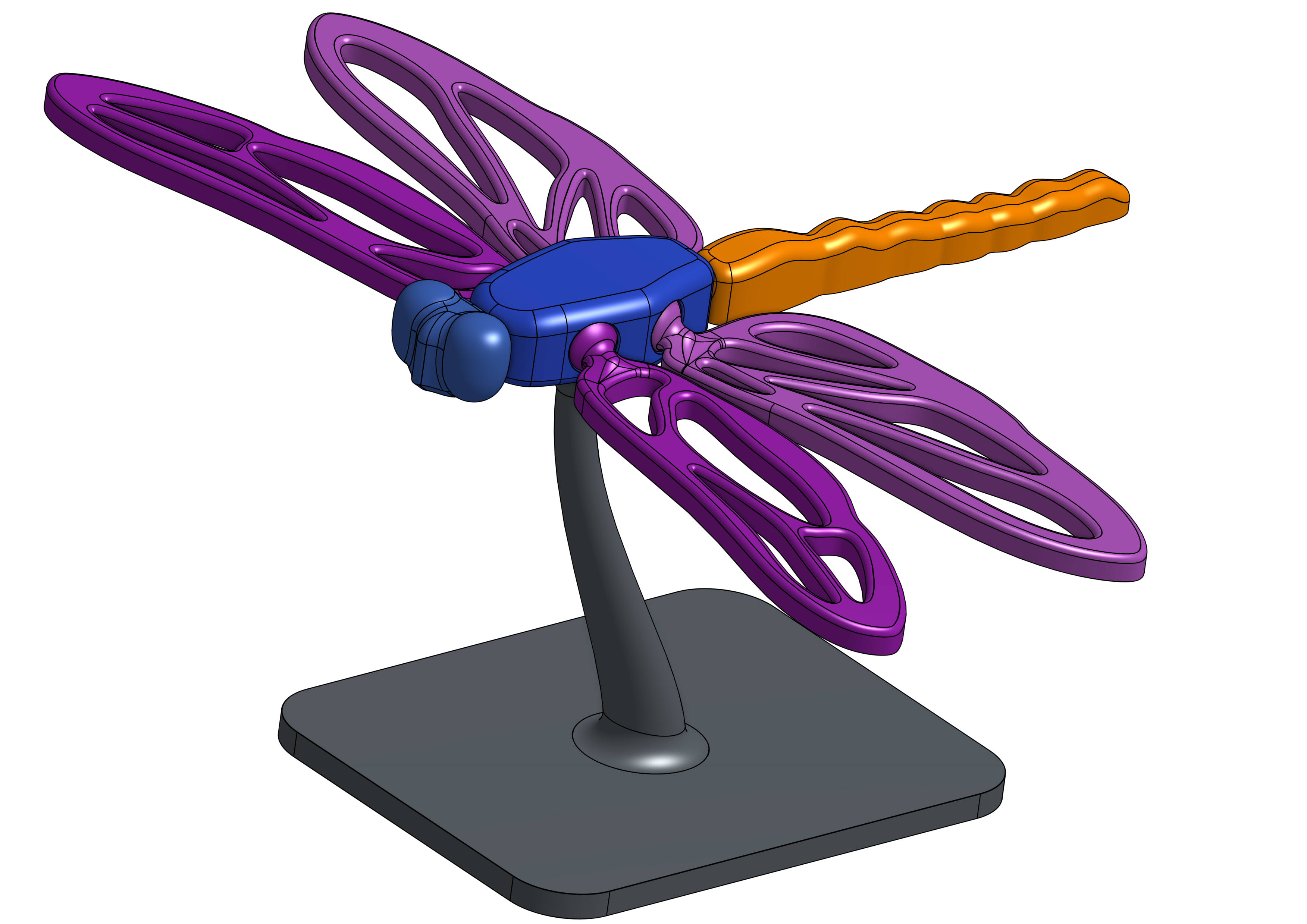 Dragonfly Articulated by prouting | Download free STL model ...