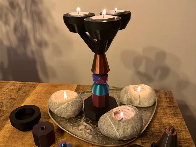 Modular candlestick / candelabrum