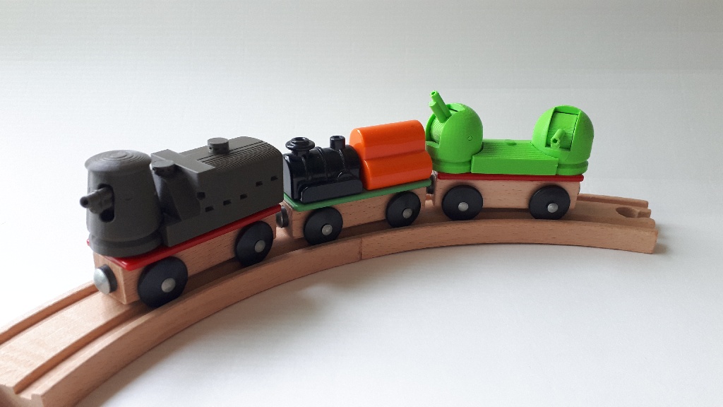 Obrněný vlak Orlík pro dřevěné vláčky IKEA LILLABO / IKEA LILLABO Armored train