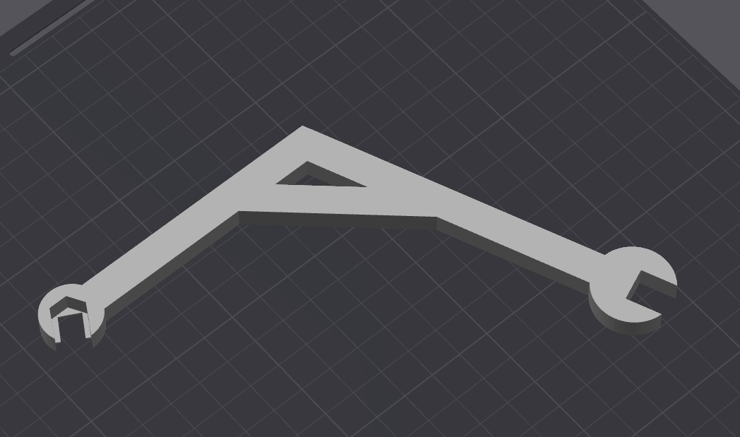 Wrench / Spanner angled for small bolt
