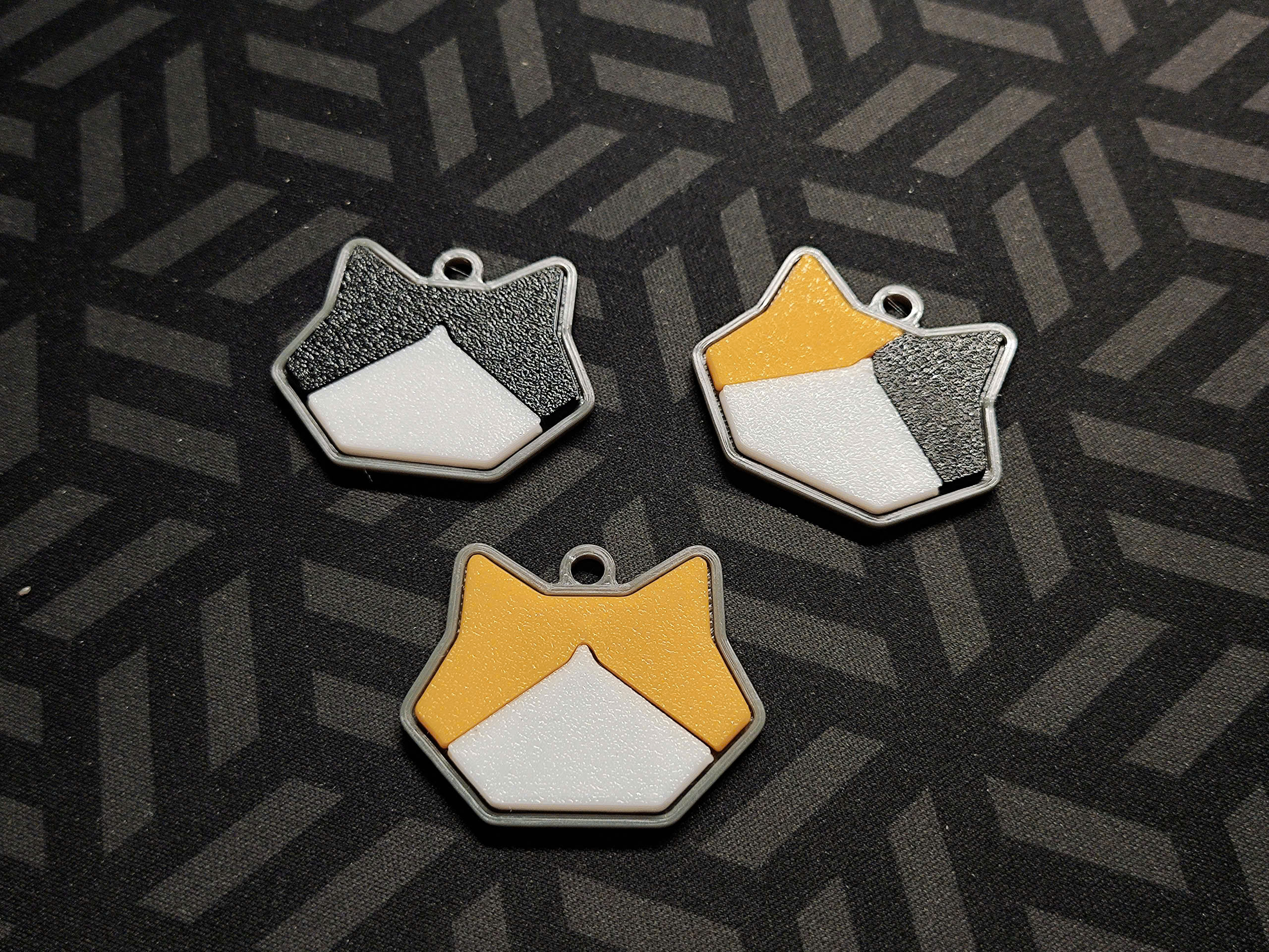 Cute cat keychain - Calico/Orange/Tuxedo