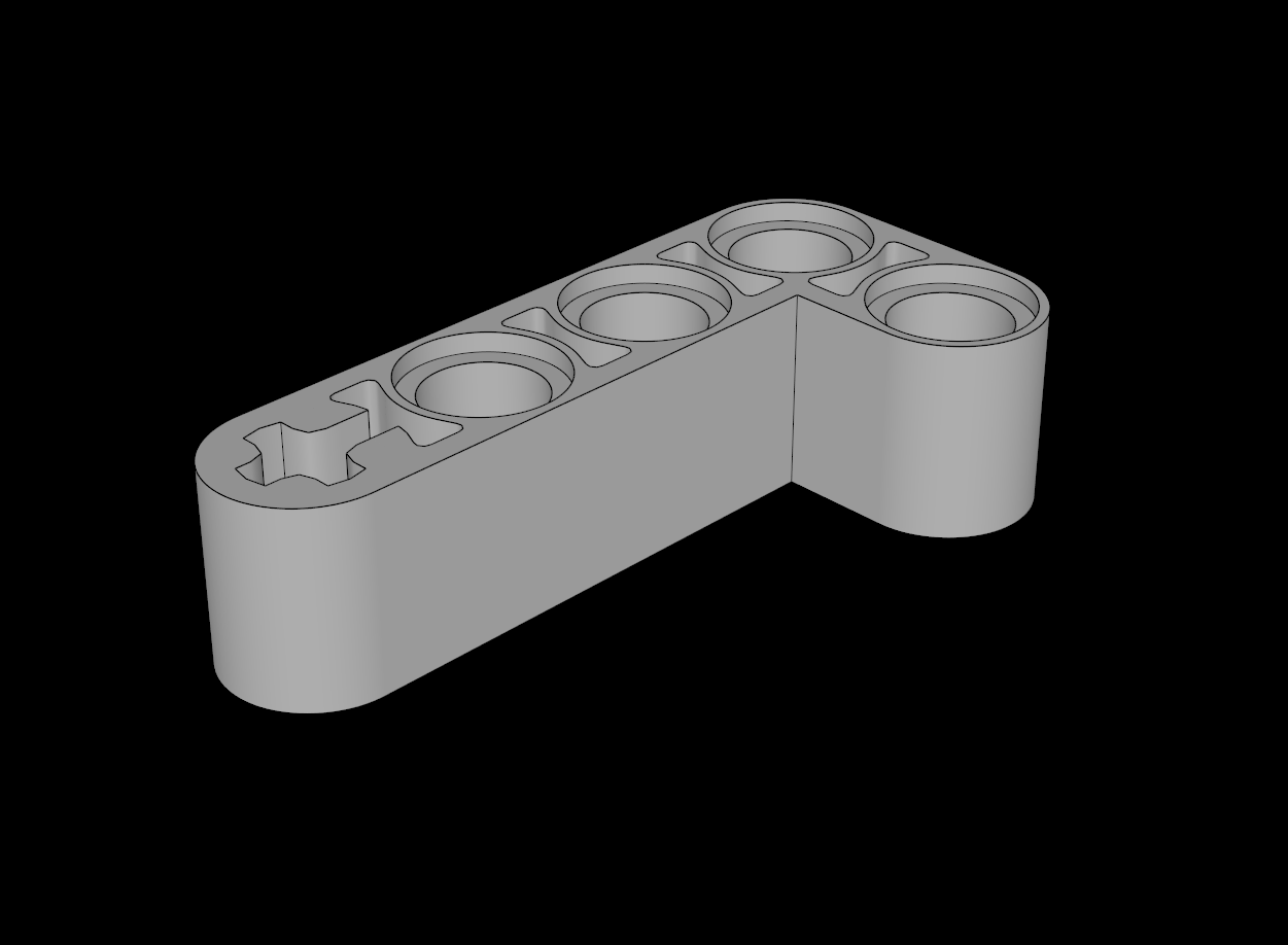 Lego Compatible (32140.dat) Technic Beam  2 x  4 Liftarm Bent 90