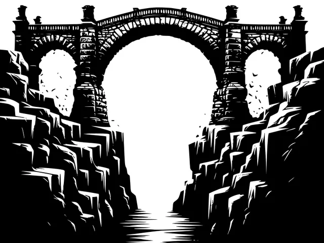 Wall art: Set of three old bridges