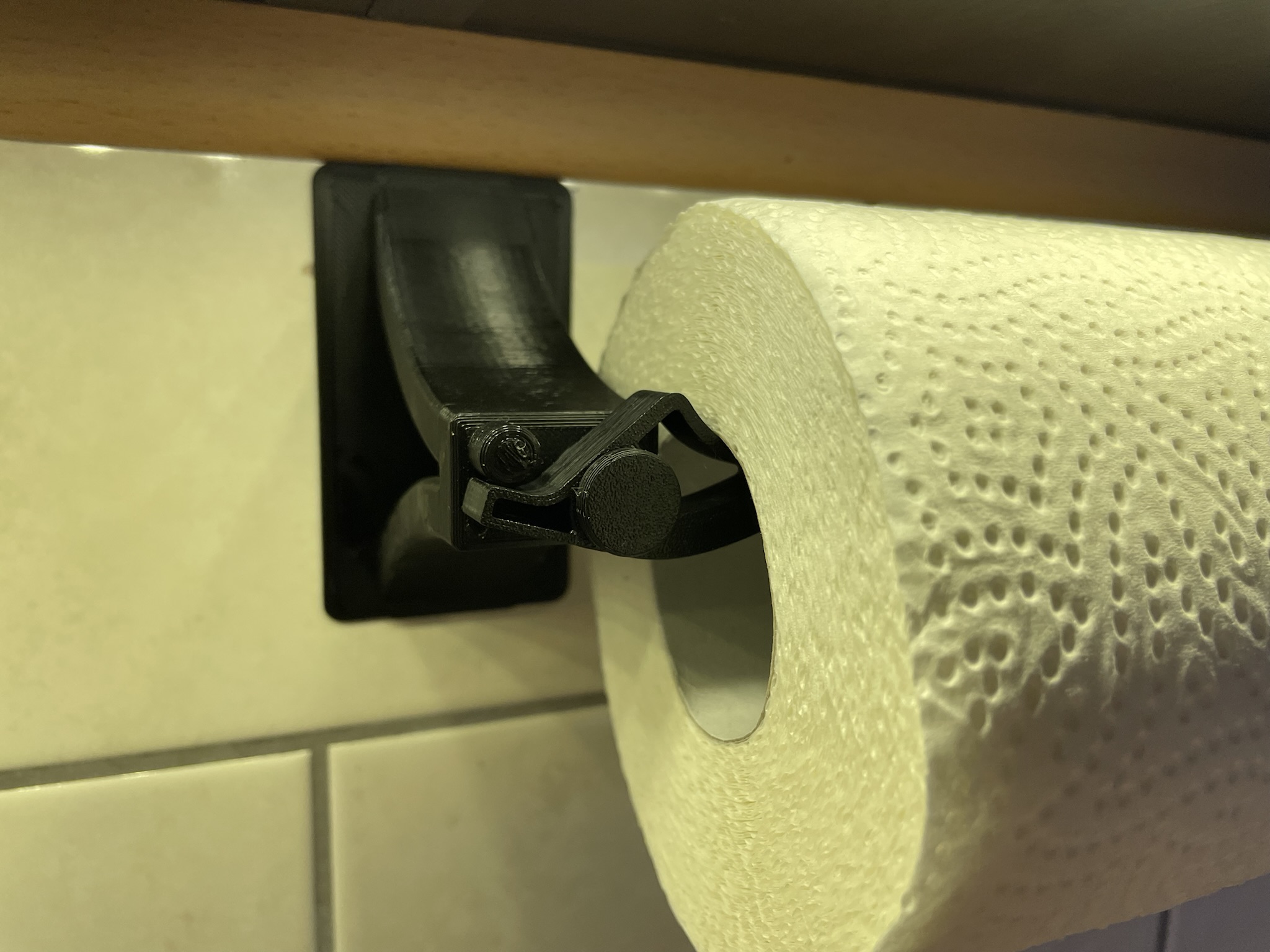 Quick reload holder for toilet paper/paper towel remix