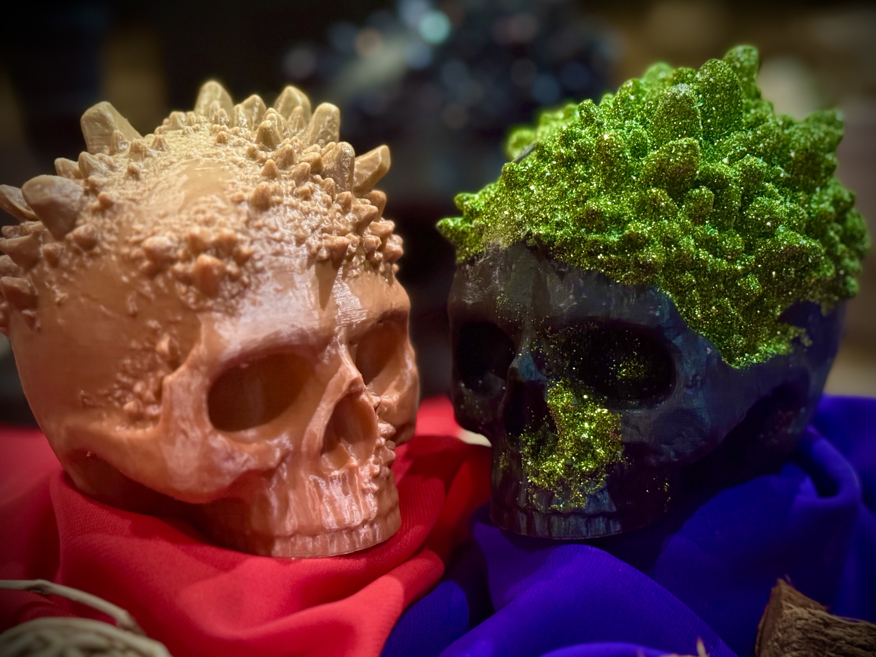 Crystal Embedded Halloween Skull