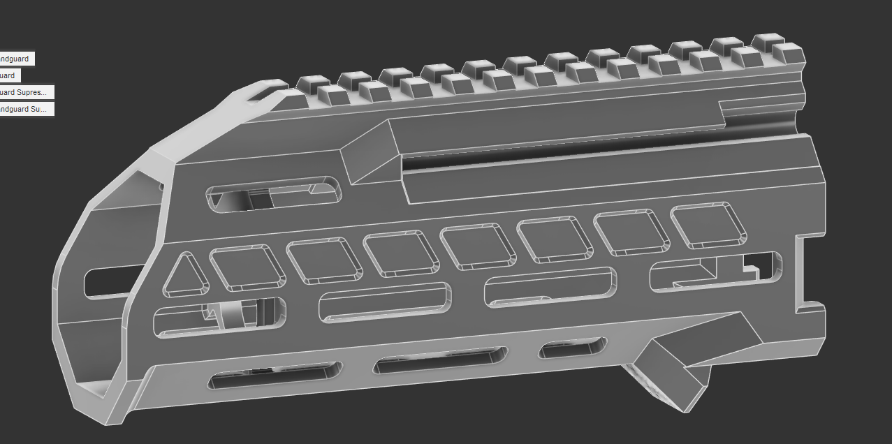 ASG Airsoft Scorpion Evo Mlok Handguard