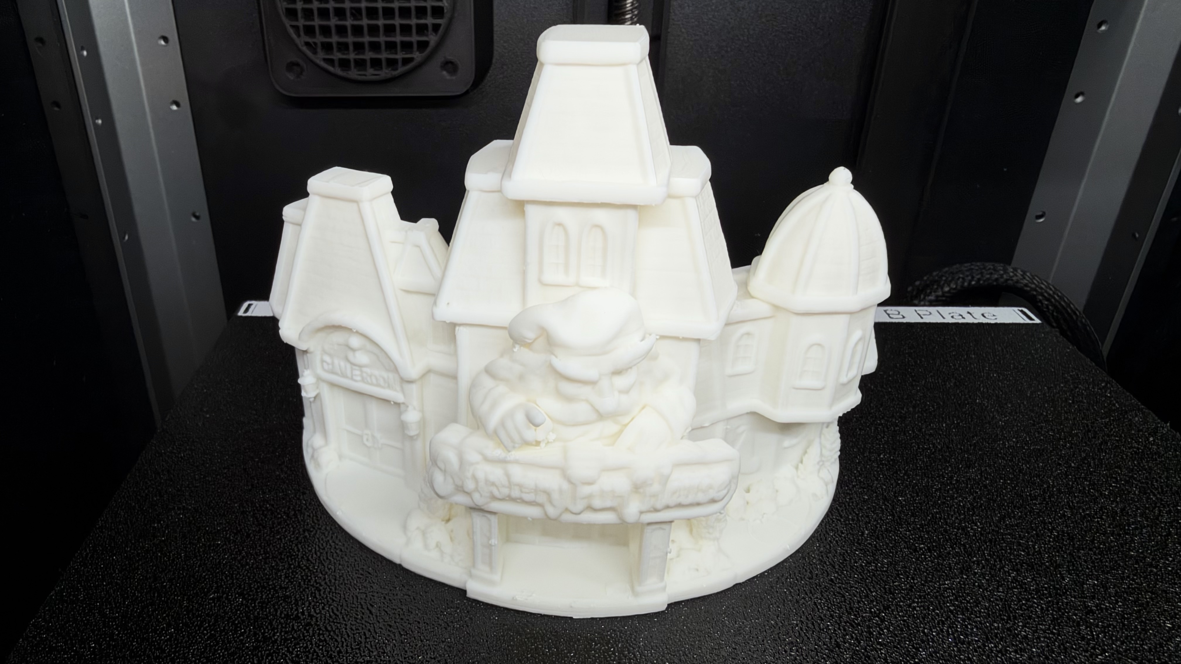 Mystery Fun House - Stylized Building with Wizard