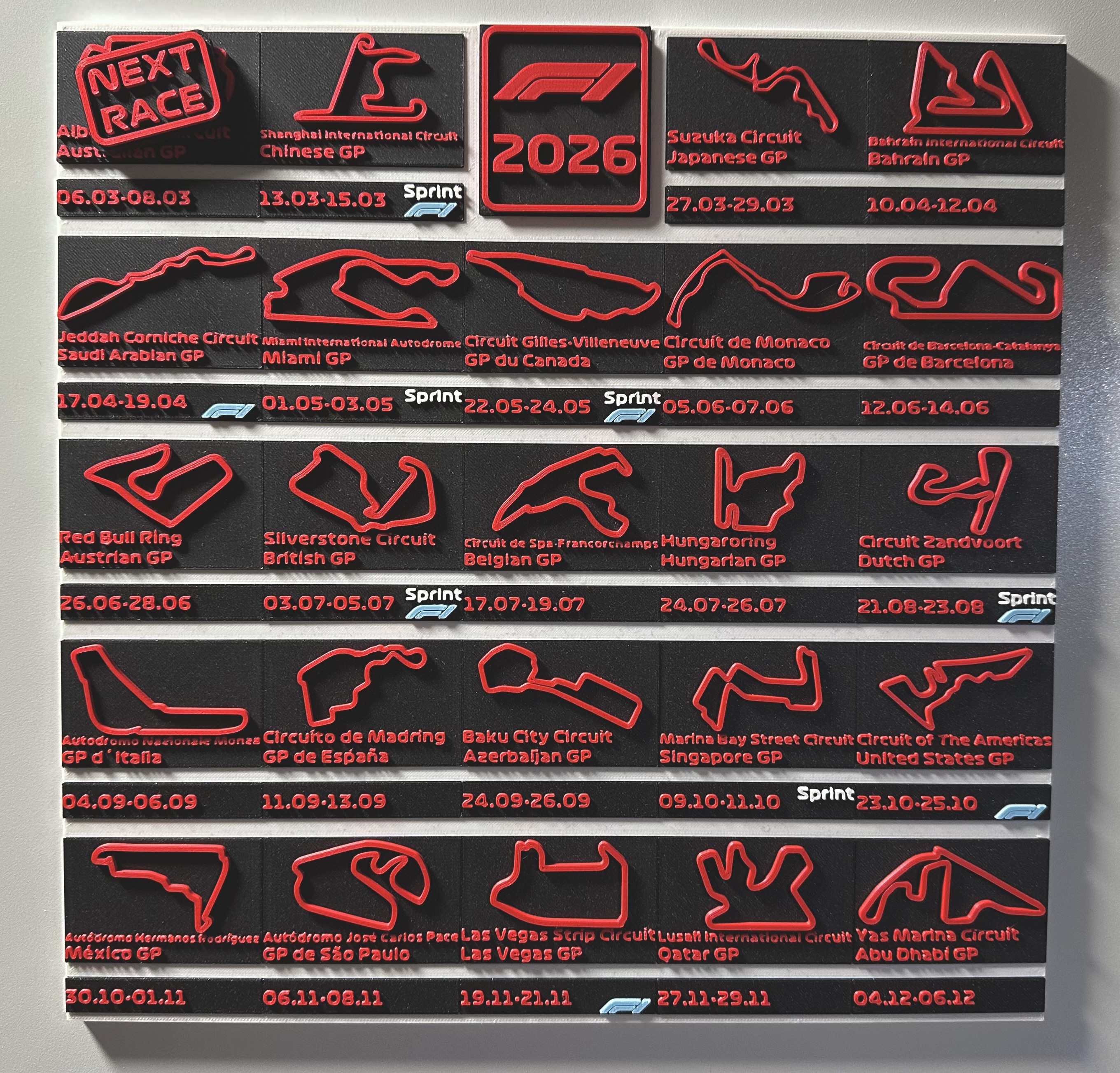F1 Calendar 2026