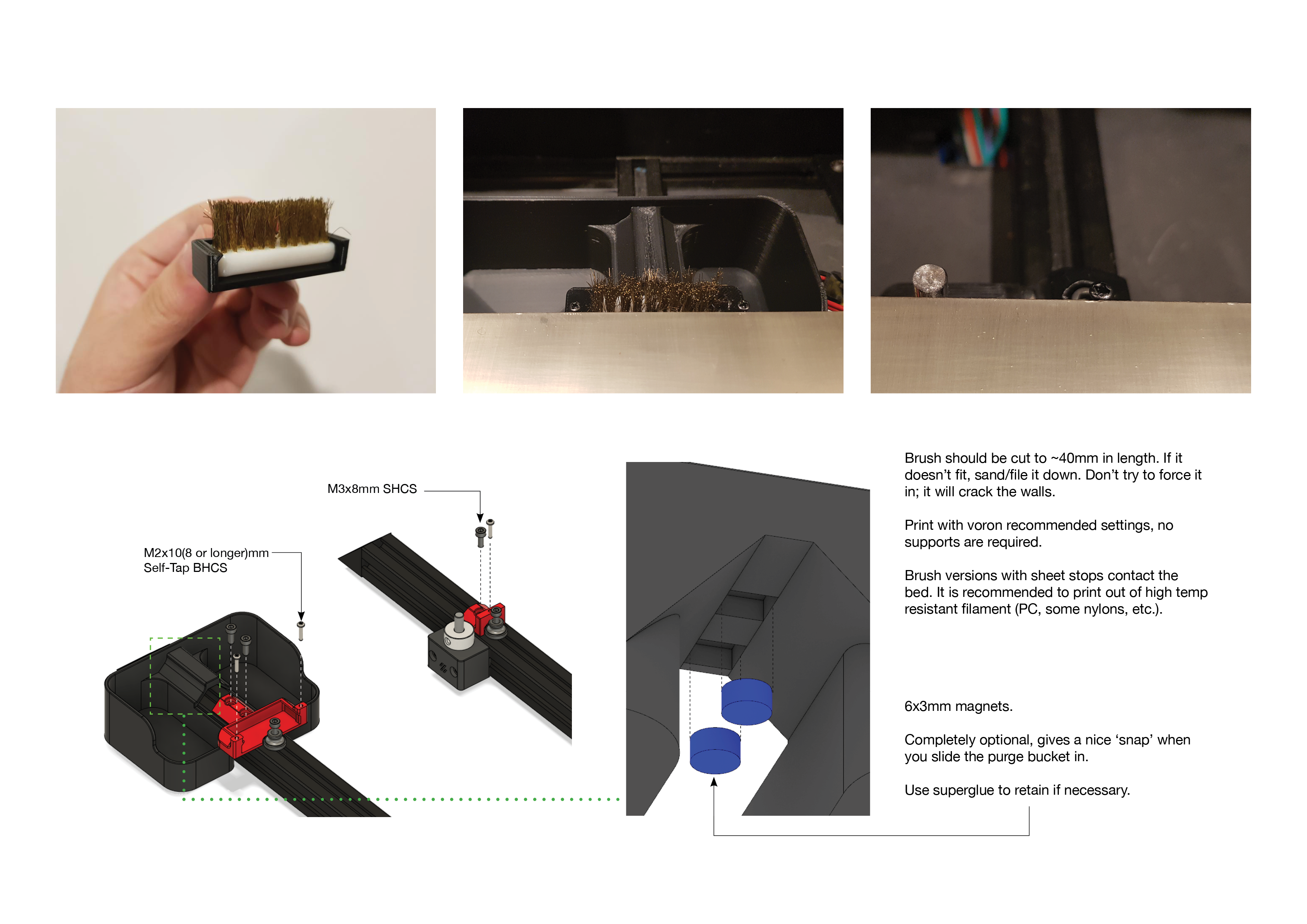 Voron Nozzle Cleaner (Purge Bucket) 3D model thumbnail