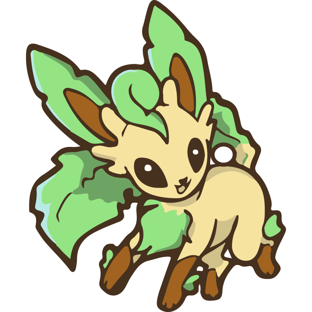 Leafeon Keychain, Pokemon Keychain, Eevee Charm, Pokemon Charm, 3D Printed Keychain
