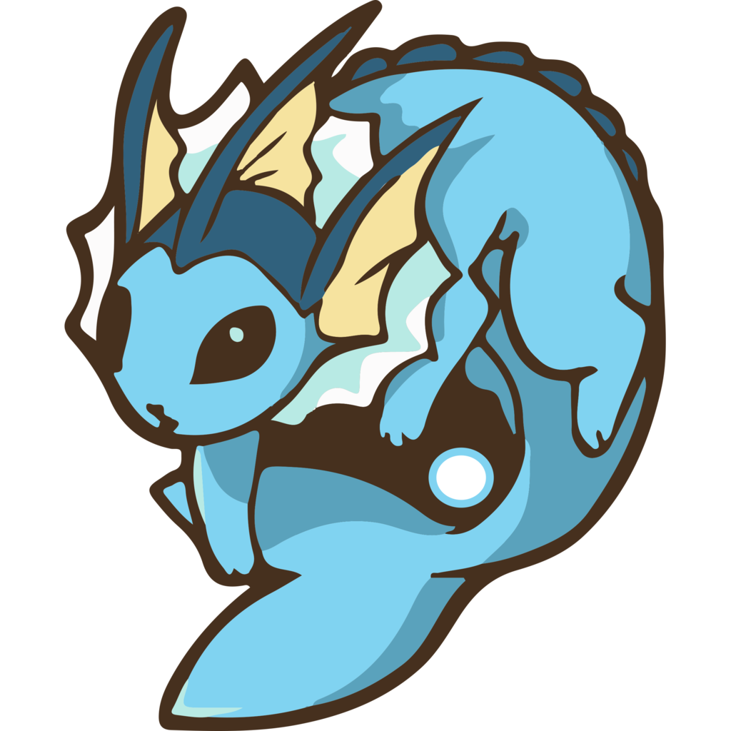 Vaporeon Keychain, Pokemon Keychain, Eevee Charm, Pokemon Charm, 3D Printed Keychain