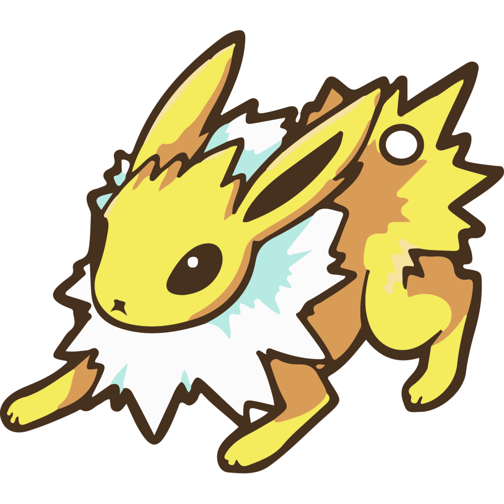 Jolteon Keychain, Pokemon Keychain, Eevee Charm, Pokemon Charm, 3D Printed Keychain