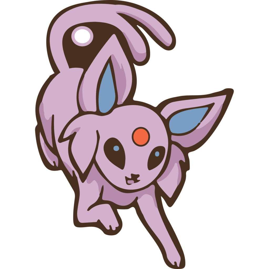 Espeon Keychain, Pokemon Keychain, Eevee Charm, Pokemon Charm, 3D Printed Keychain